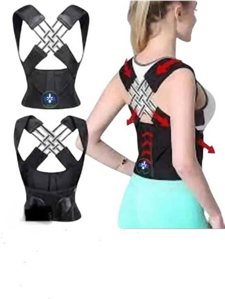 BRIJJ HELTH CARE Posture Corrector Belt for Men & Women Posture Fixing Belt (Black) Posture Corrector