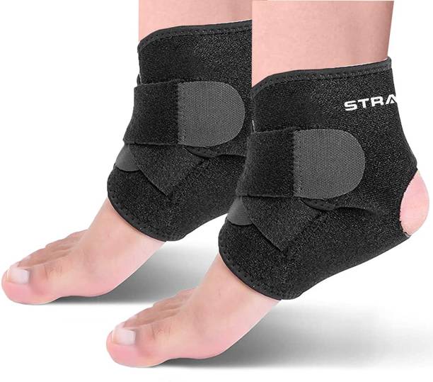 Strauss Adjustable Ankle Support Compression Brace, Free Size Ankle Support