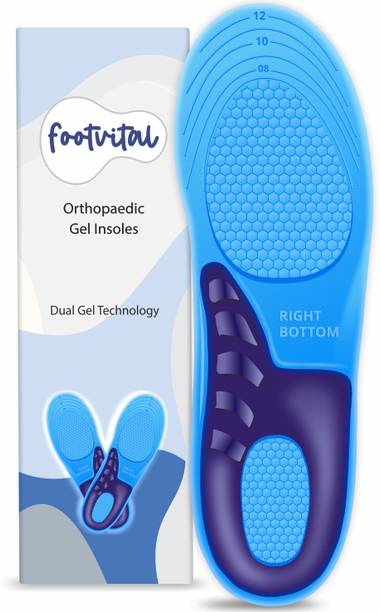 Foot Vital Orthopedic Gel Insoles | Dual Tech | All-Day Comfort | Size L Insole
