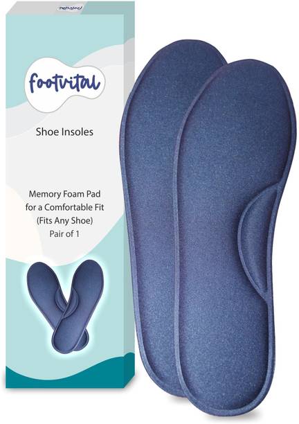 Foot Vital Memory Foam Shoe Insoles Comfortable Insoles Supports Heel & Arch (Pack of 1) Insole