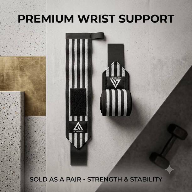Adrenex Wrist Supporter for Gym Wrist Support Wrap Weight Lifting Strap Grip Wrist Band Arm Support