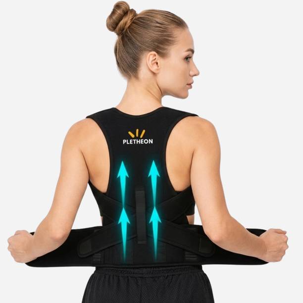 PLETHEON belt for men and women for back pain with metal back Posture Corrector