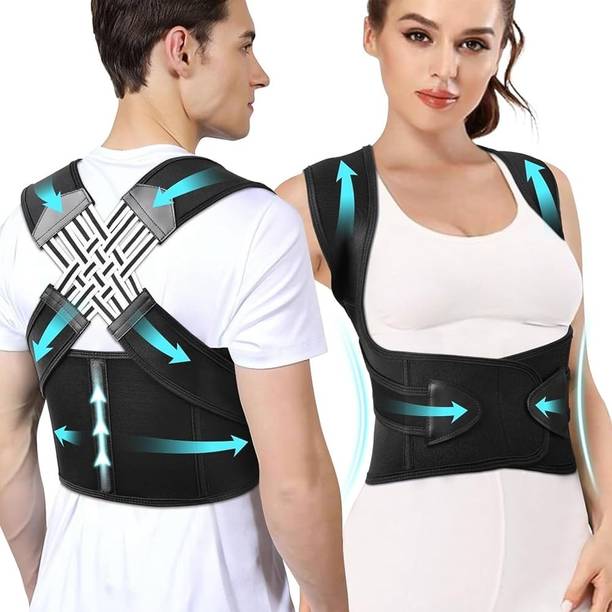 AZORIX Backbone Straight Belt for Men & Women Back Support Brace Pain Relief Posture Corrector