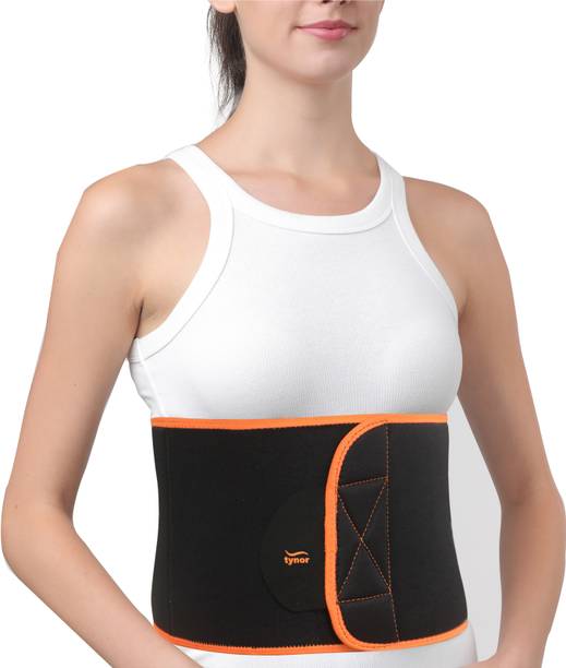 TYNOR Abs Support (Neo), Black & Orange, Universal, 1 Unit Abdominal Belt