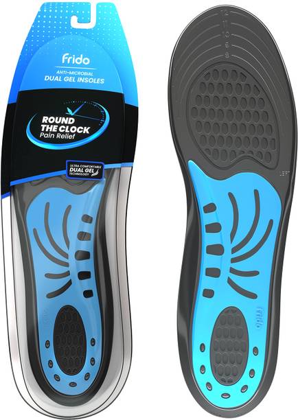 Frido Dual Gel Insoles, Extra Comfort & Support, Trim-to-fit, Made in India (5-9 UK) Insole
