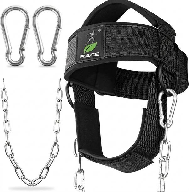 RACE Neck Harness for Gym, MMA, Strength Training with Heavy Duty Chain & Straps Neck Support