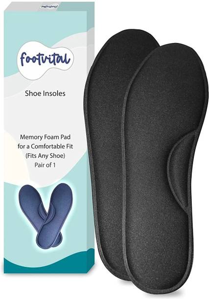 Foot Vital Memory Foam Shoe Insoles Comfortable Insoles Supports Heel & Arch (Pack of 1) Insole