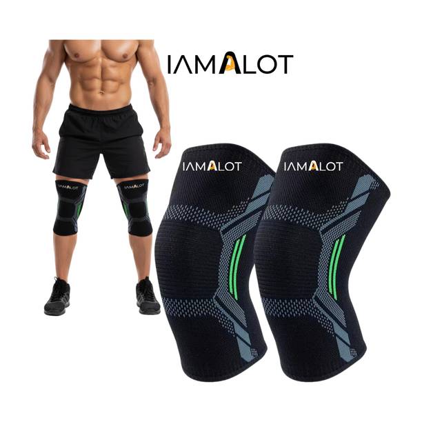 iamalot Knee Support Sleeve for Men & Women | Sports Knee Cap for Gym, Running, Workout Knee Support