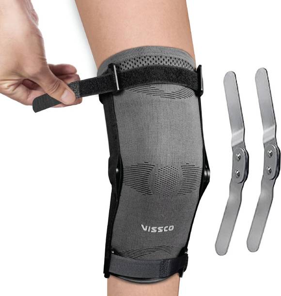 VISSCO Elastic Knee Cap Support with Hinges to provide Knee Pain Relief (SINGLE) Knee Support