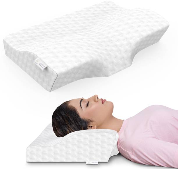 MY ARMOR Orthopedic Memory Foam Cervical Pillow for Neck & Shoulder Pain with Outer Cover Cervical Pillow