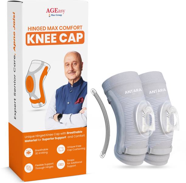 AGEasy Hinged Knee Cap, Max Comfort (Pair) Breathable for Injury Recovery & Joint Pain Knee Support