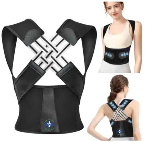 BRIJJ HELTH CARE neoprene Posture Corrector Belt Back pain Relief (Black) Posture Corrector