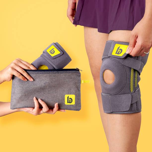 betterhood 4-Strap Knee Brace with Stabilizers for Pain & Injury Recovery, Pack of 1 Knee Support