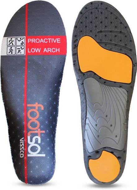 VISSCO Footsol Shoe Insoles for Low Arch, Flat Feet, Insoles for Heel pain Insole