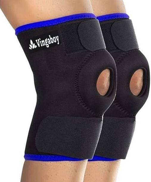 Vingaboy 2 Pack Adjustable Knee Cap Support Brace Sports Gym Running Joint Pain Relief Knee Support