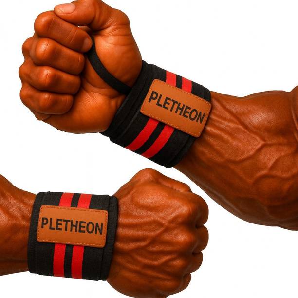 PLETHEON Wrist Wraps with Thumb Loop for Gym | Compression Support for Weightlifting Wrist Support