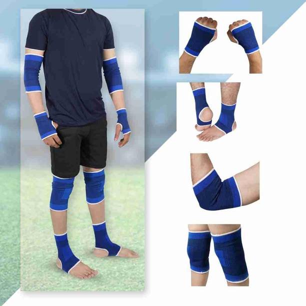 Shopeleven Set of Ankle, Palm, Knee, Elbow Support, Elbow & Ankle Support Hand Support Knee Support