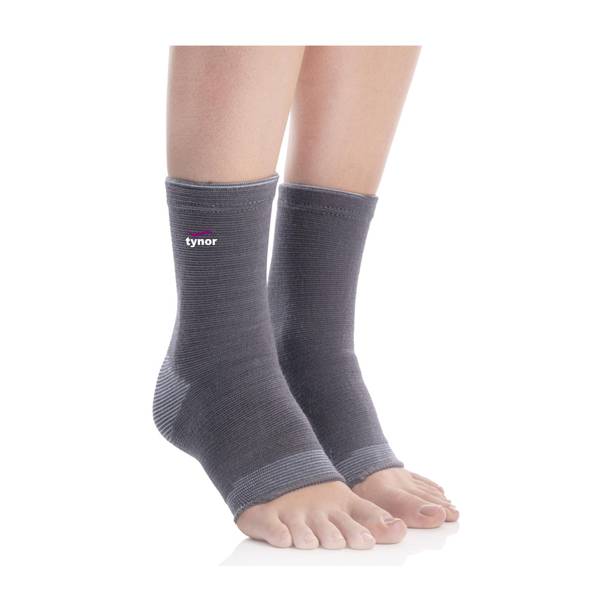 TYNOR Anklet Comfeel, Grey, Medium, 1 Pair Ankle Support