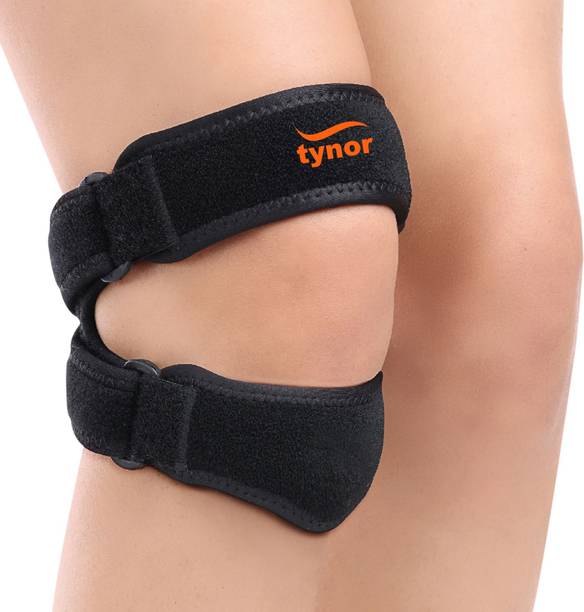 TYNOR Dual Patellar Knee Support, Black, Universal, 1 Unit Knee Support
