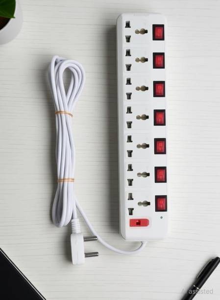 D-DEVOX SB-7+7 SOCKET 7 PLUGH LED FUSE TESTED 3 M LONG WIRE LED LIGHT 7  Socket Extension Boards
