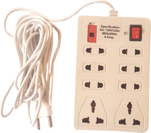 gc enterprises 8+1 MINI POWER STRIP/ EXTENSION BOARD (with power fuse and led indicator) 8  Socket Extension Boards