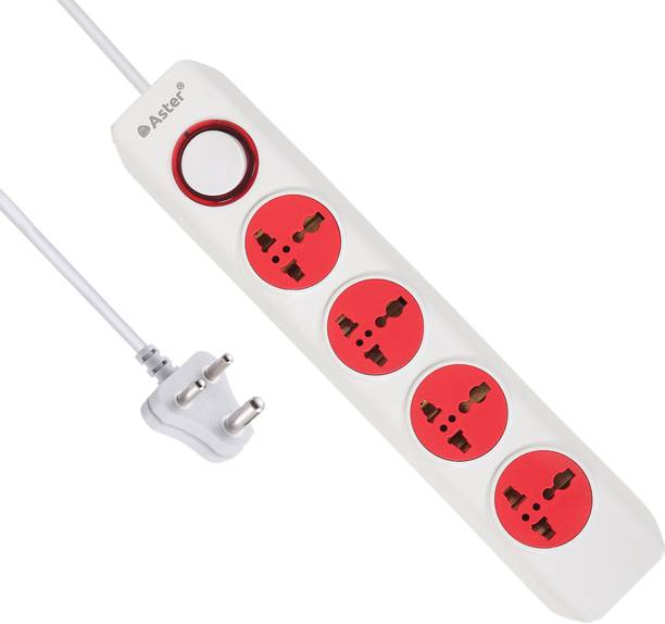Aster 4-Socket Extension Board: On/Off Switch, LED Indicator, 2.5m Cord 1  Socket Extension Boards
