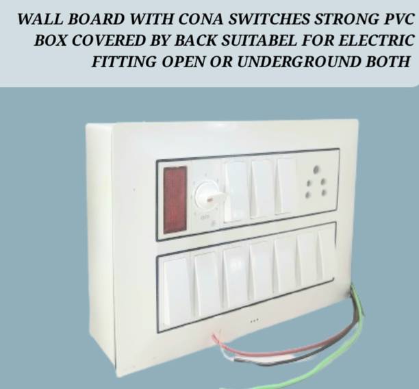 BAHUL Wall mount Board with Cona switches 1  Socket Extension Boards
