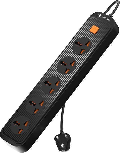Portronics Power Plate 13 Multi Plug 1500W, 5  Socket Extension Boards