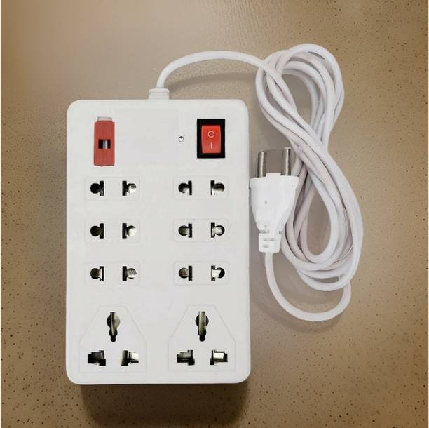 TOOLART 8 SOCKET 2 SWITCHES EXTENSION CORD/ EXTENSION BOARDRY 8  Socket Extension Boards