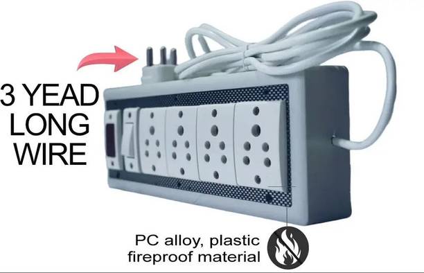GLUCKLICH 4-Way Power Strip with Extension Cord 4 Socket Extension Boards 4  Socket Extension Boards