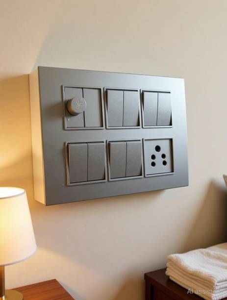 BAHUL Modular Wall Switch Board Pre Wired PVC Plate with Socket Regulator 1  Socket Extension Boards
