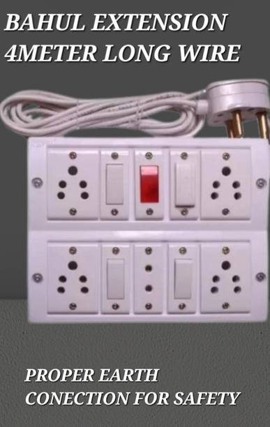 BAHUL SHOCKPROOF EXTENSION UNBREAKABLE ISI SWITCHES. 4  Socket Extension Boards