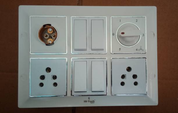 cromium 12 modular 1 fan regulator 2 socket 4 switch with 4 meter wire 2 Socket Extension Boards