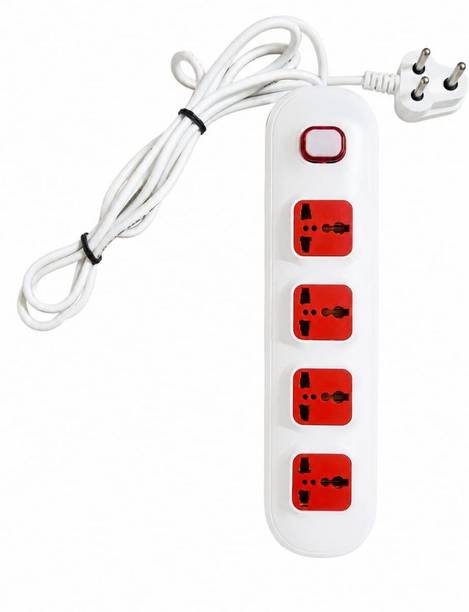 MOGADGET 4+1S 6A Multi Plug Power Strip with Master Switch for Home & Office 4 Socket Extension Boards