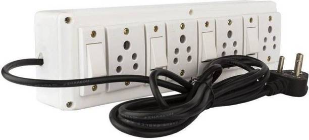 MOBIASHTA Extension Switch Board 4 Socket & 4 Switch with long Power Cable 4  Socket Extension Boards