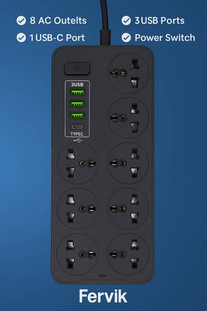 FERVIK Power Plate 2500W 4 + 8  Socket Extension Boards