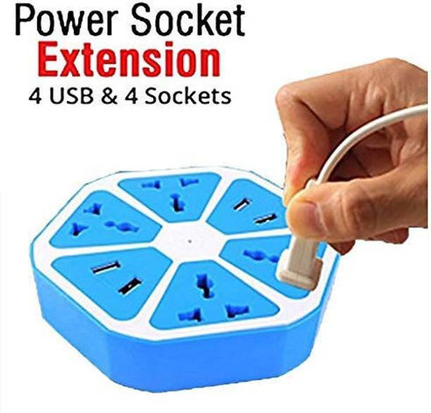 BASS BLING Brand New 6Socket Extension Cord With single Switches FUSE Led Indicator 4  Socket Extension Boards