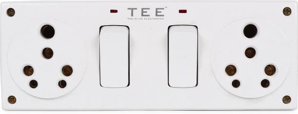 The Elite Electrotek Double Switch Socket Combined Extension Box 2 in 1 Power Socket with Switch 2 Socket Extension Boards