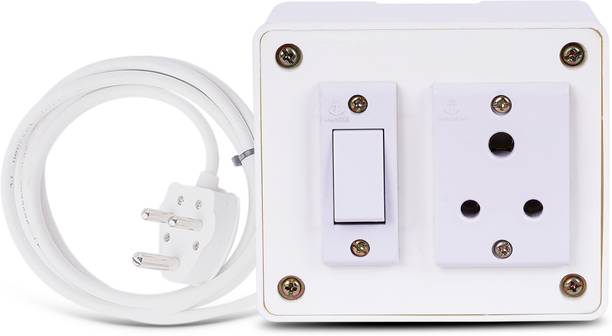 JELECTRICALS Classic Premium Heavy Duty Extension With 3 Core Wire & 6AMP Plug 1  Socket Extension Boards