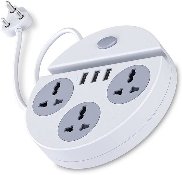 DEGNO Power Plate Extension Board 1500w with Mobile Holder & 3AC Socket + 3 USB Ports 6 Socket Extension Boards