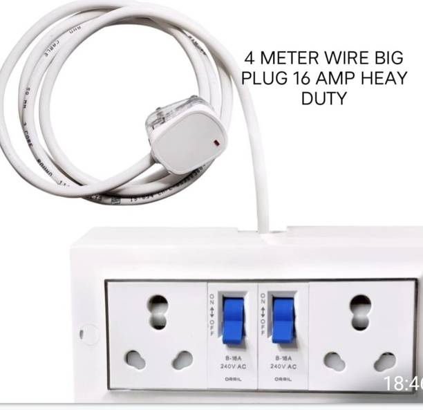 BAHUL 2 MCB +2SOCKET HEAY DUTY EXTENSION 2  Socket Extension Boards