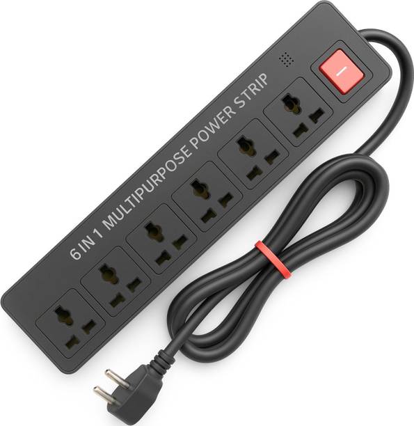 DSP Extension Board 6-in-1 Multipurpose Power Strip 250V AC 10A 2.5M Heavy Duty 6  Socket Extension Boards