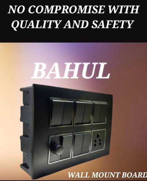 BAHUL WALL MOUNT MODULAR SWITCHES BOARD 2 Socket Extension Boards