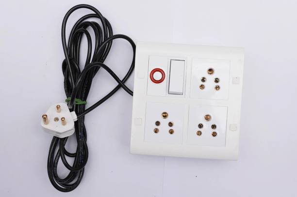 SMARTELECTRICS 8 modular 3 shocket 1 indicator 1 switch 2 miter wire 4X 3  Socket Extension Boards