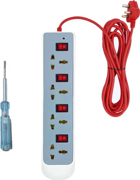 Hillgrove HGCM1309M1 Power Extension Board with 4 Socket and 4 Switch with Line Tester 4  Socket Extension Boards