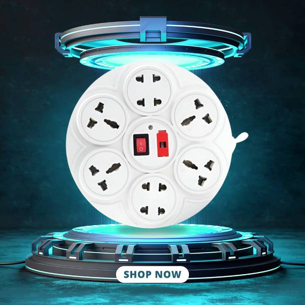 proshield 6-Socket Round Extension Power Board with 2.5 Meter Cable FGPW20 6  Socket Extension Boards