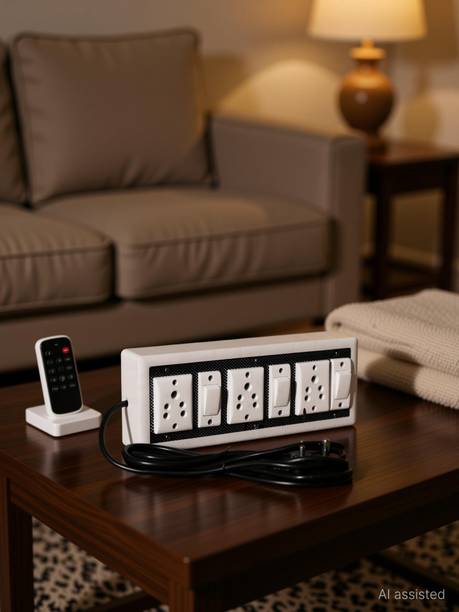 KHOPALA 3 Switch Board with 3 Yard wire 3  Socket Extension Boards