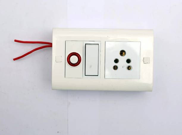 SMARTELECTRICS 4 modular 1 indicator 1 switch 1 shocket without wire 1  Socket Extension Boards