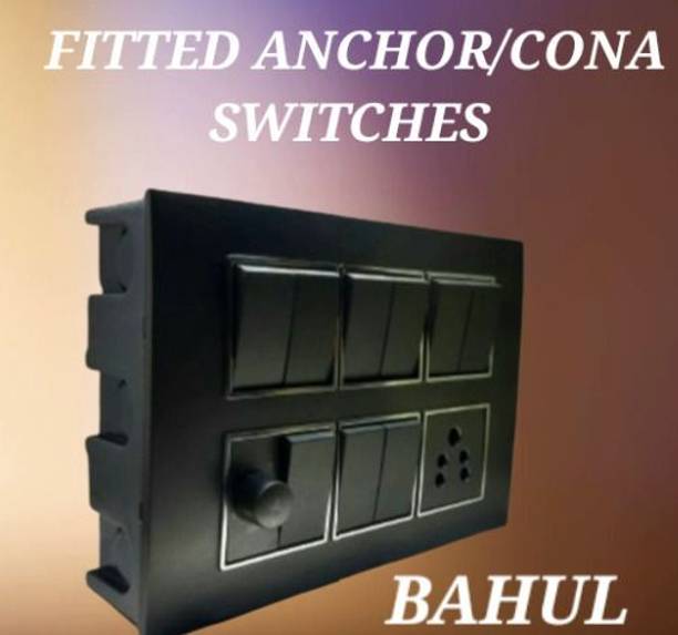BAHUL Wall MOUNT MODULAR SWITCHES BOARD 2 Socket Extension Boards