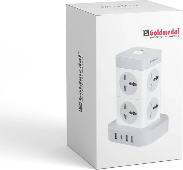 Goldmedal Turbomax 8+4 Power Strip 8  Socket Extension Boards